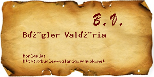 Bügler Valéria névjegykártya